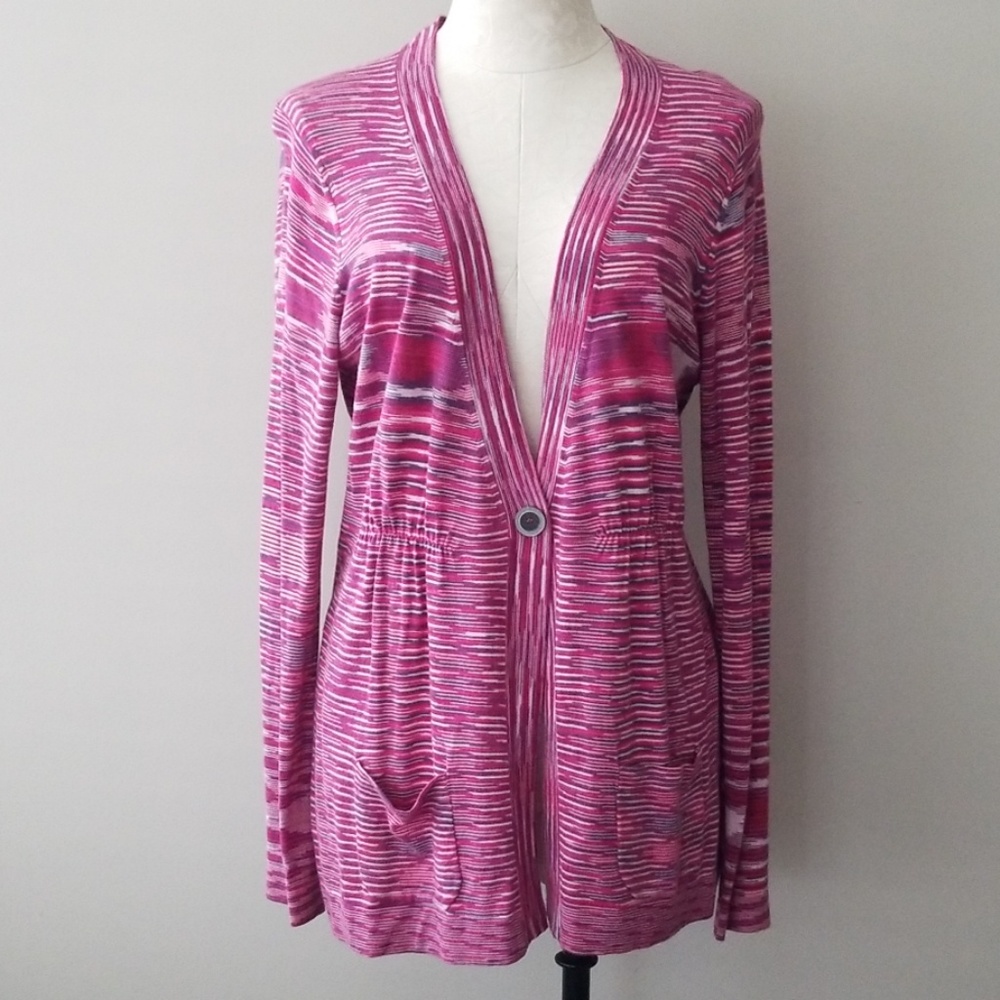 CULLEN Space-dye single button cardigan